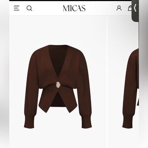 Micas brown Cardigan Women's Sweater